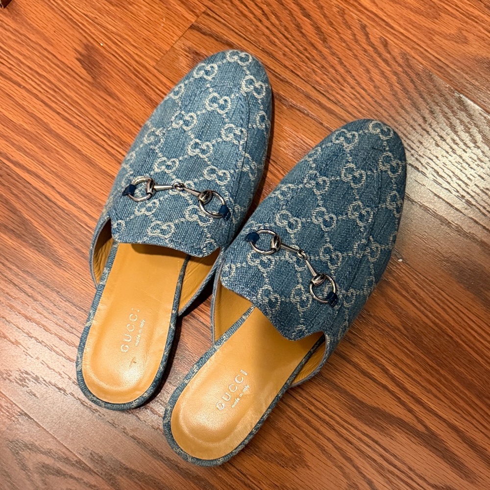 Gucci Denim Blue Women's Mules